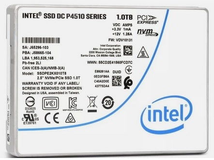 HD SSD INTEL NVME 1TB S4510